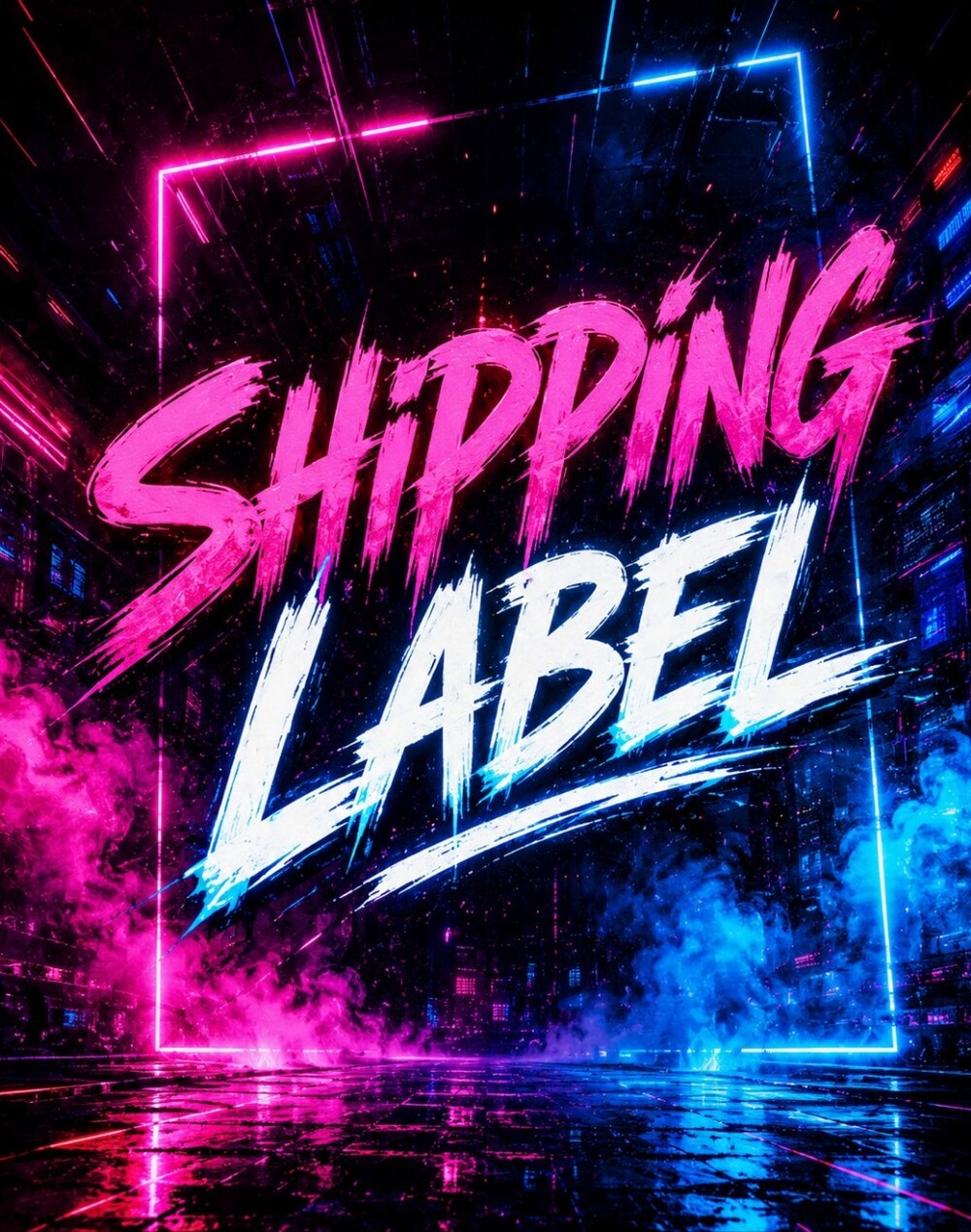 Shipping Label after show purchase from closet.